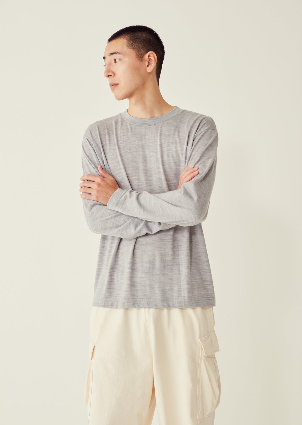 WOODS / ウッズ New Zealand Merino Wool Tenjiku / long sleeve T