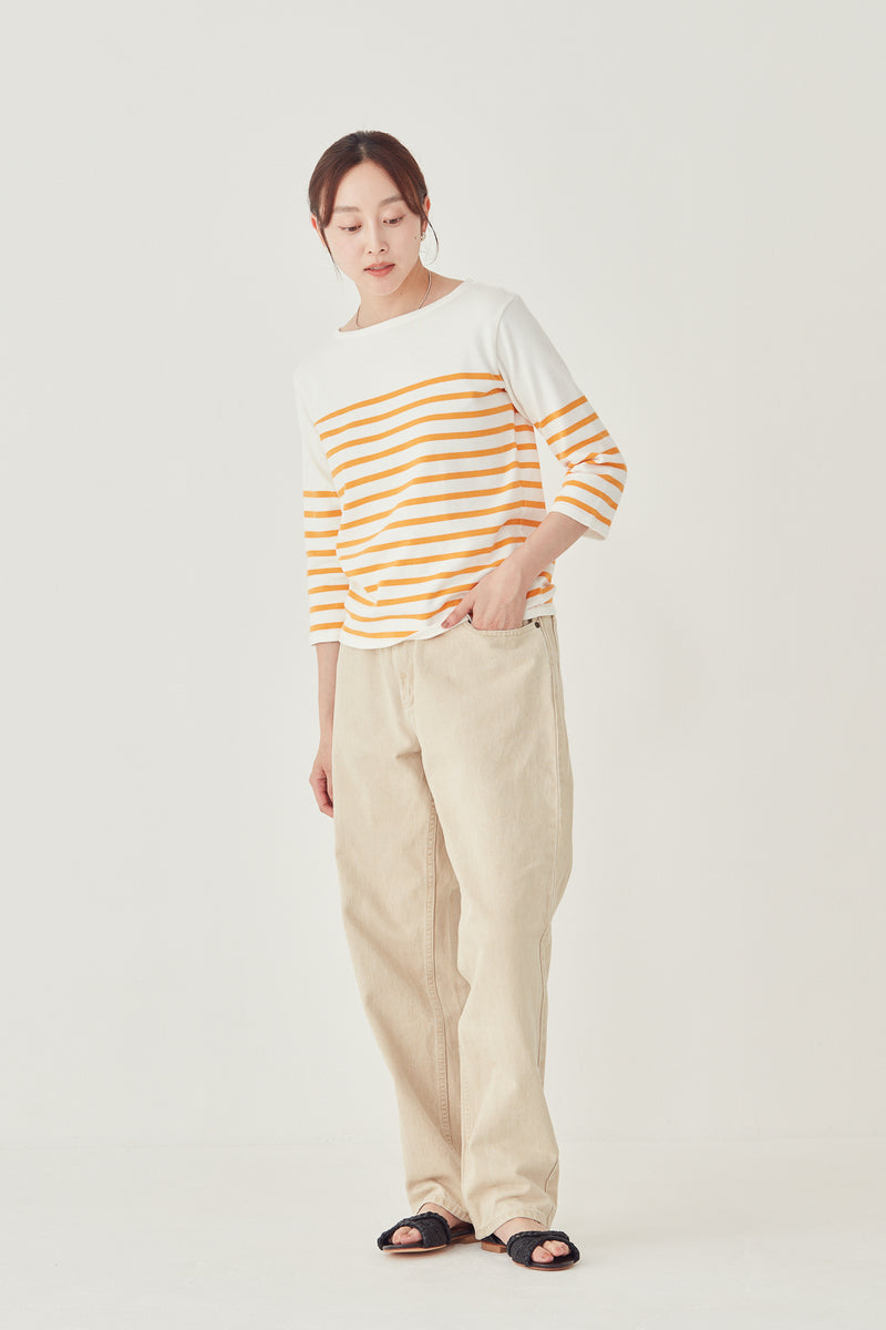 BARBARA / バーバラ<br>Middle Gauge Stripe Knit&Sewn