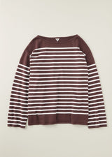 BARTON / バートン<br>Middle Gauge Stripe Knit&Sewn