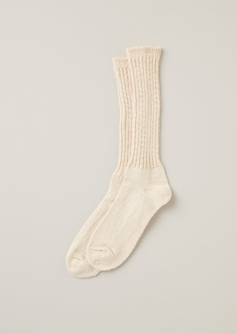 BEAN / ビーン Cotton Wool Slub Yarn Socks