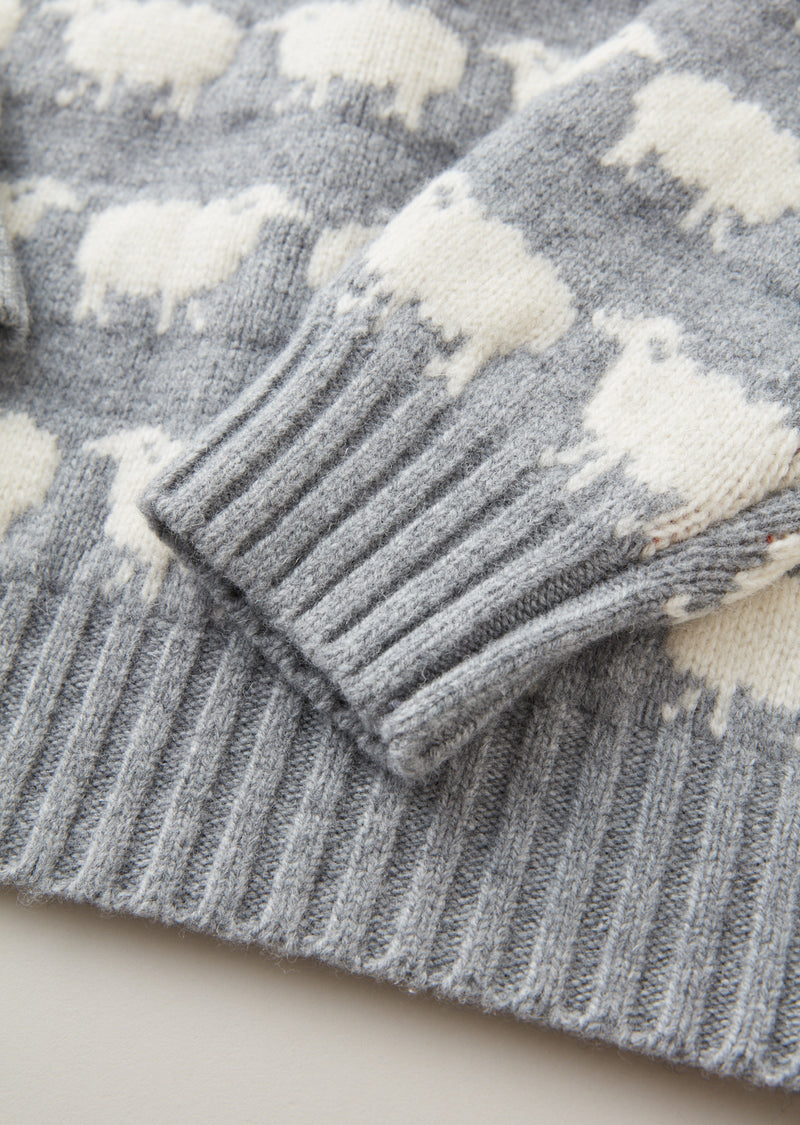 WILLIAM / ウィリアム Sheep Jacquard Knit クルーネック