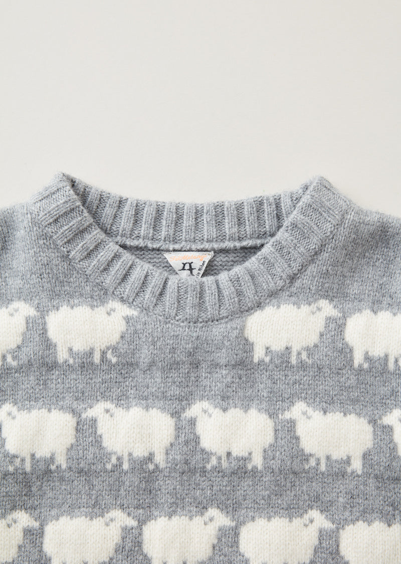 WILLIAM / ウィリアム Sheep Jacquard Knit クルーネック