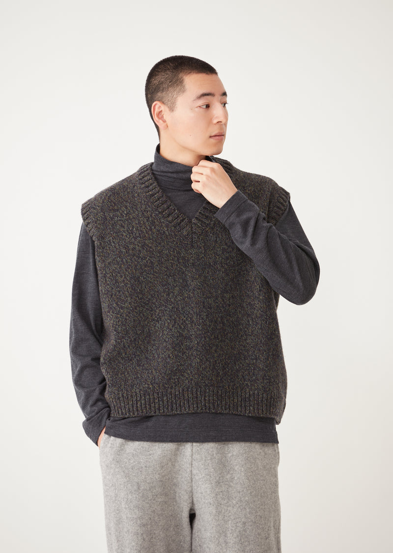 FRED / フレッド Mix Yarn Wool Knit ベスト