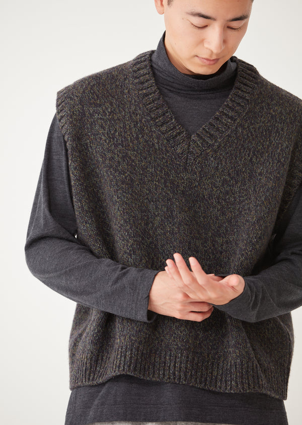 FRED / フレッド Mix Yarn Wool Knit ベスト