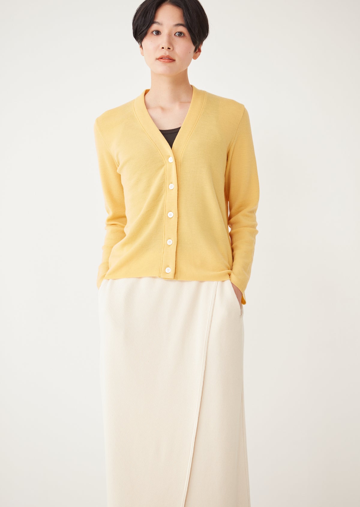 Fil Melange MADDY カーディガン WENDY / ウェンディ Wool All Needles Knit Vカーディガン – FilMelange