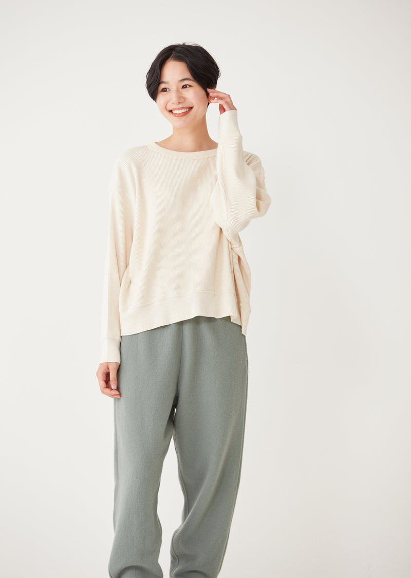 DEDE / デデ Cotton Wool Broad Stitch Smooth クルーネック