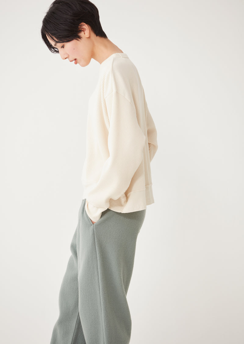 DEDE / デデ Cotton Wool Broad Stitch Smooth クルーネック