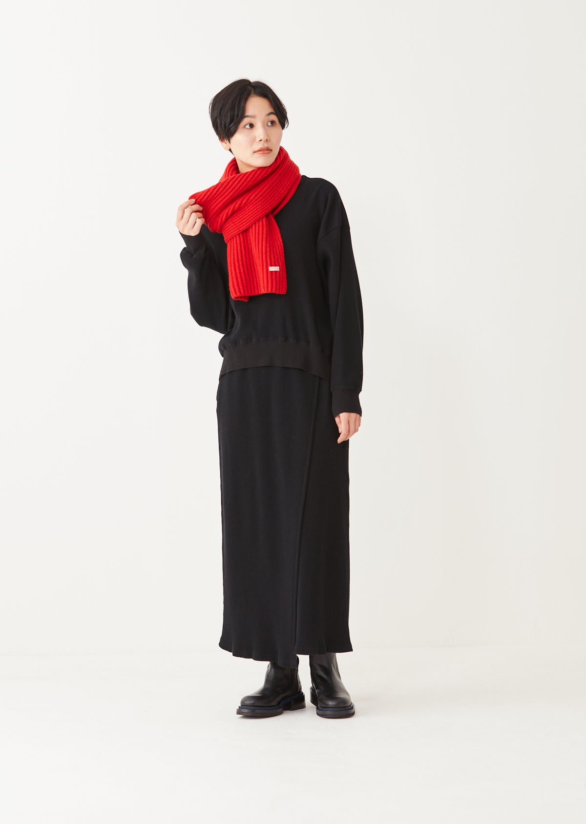 CASEY / ケイシー Cashmere Full Cardigan Stitch Scarf – FilMelange