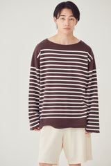 BARTON / バートン<br>Middle Gauge Stripe Knit&Sewn