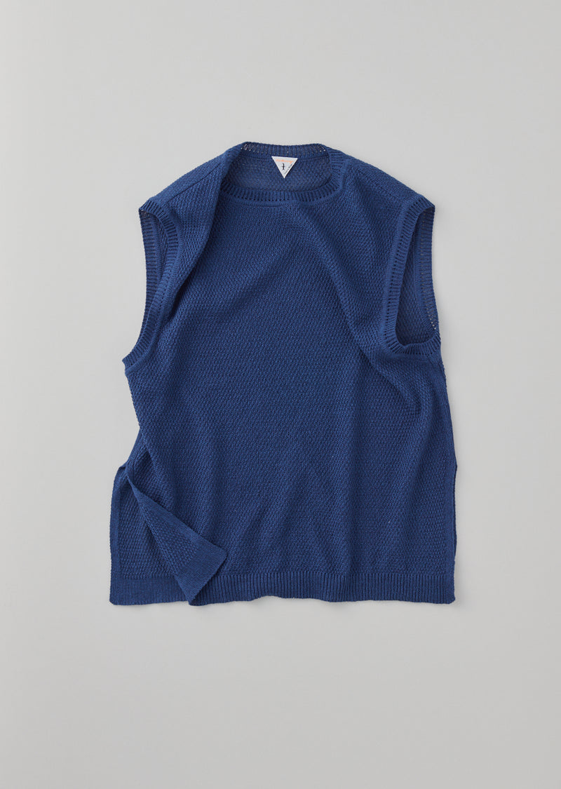 MILLIE / ミリー Cotton linen moss stitch knitting